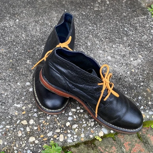 Cole Haan Black Chukka Boots with Tan Laces - Picture 5 of 8